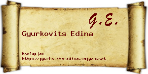 Gyurkovits Edina névjegykártya