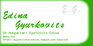 edina gyurkovits business card